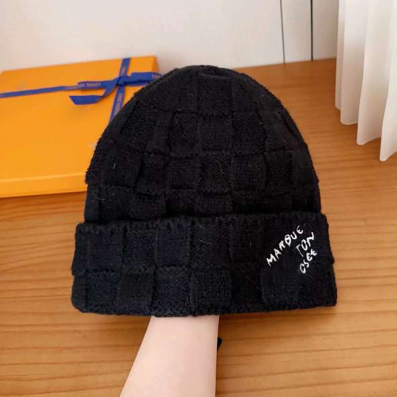 luxury designer beanie women and men New grid letters bonnet hat brim bonnet classic beautiful fashionable autumn and winter wear nice