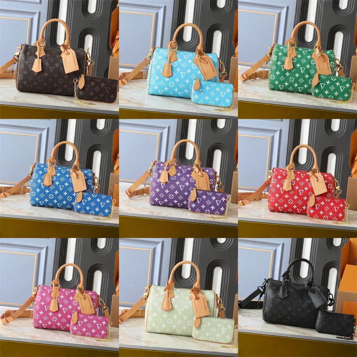 Designer bags Luxury SP 25CM Boston Bag Totes Handbags Shoulder Bags Crossbody Higher Quality P9 Pouch Purse Soft 25 Pillow Bags Embossed Black Women Bags with pillow