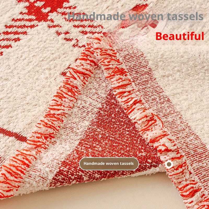 Red Waterproof Cat-Proof Sofa Cover One-Piece Thick Chenille Full Coverage for 2/3/4 Seater M251204 - view 6