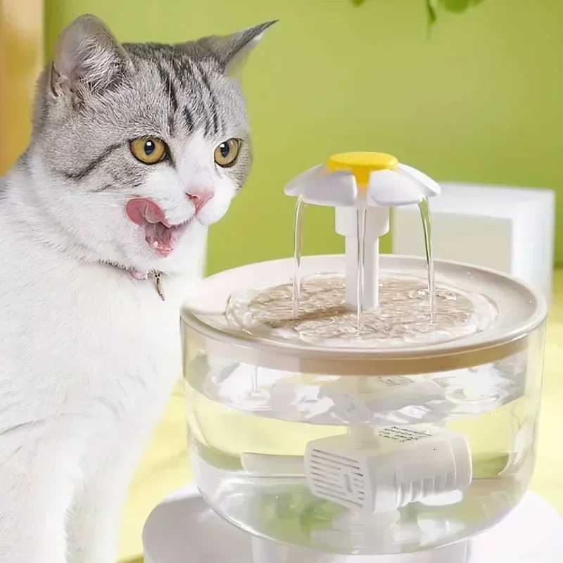 USB Transparent Pet Drinking Fountain Power Automatic Circulation Smart Cat Drinking Fountain Pet Water Feeder M251204
