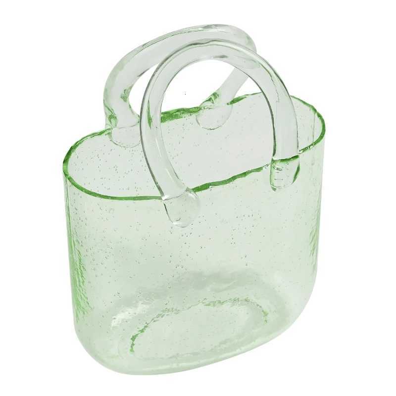 Clear Vase Fish Tank Tote Bag Flower Handbag Bag Vase Desktop Centerpiece for School Off Bedro Decor Drop Sing H251204