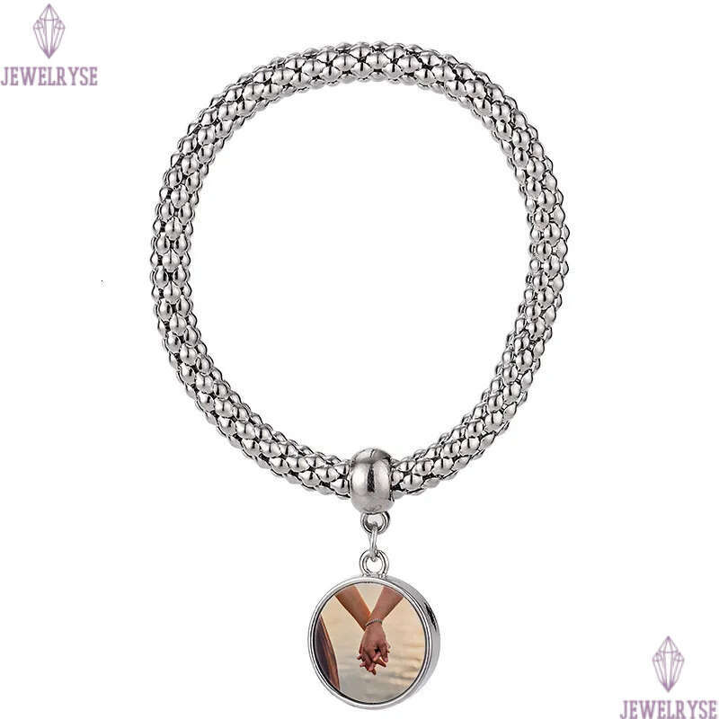 DIY sublimation blank bracelets desinger for woman mens transfer printing alloy round silver rose gold bracelet couples valentines day souvenir family