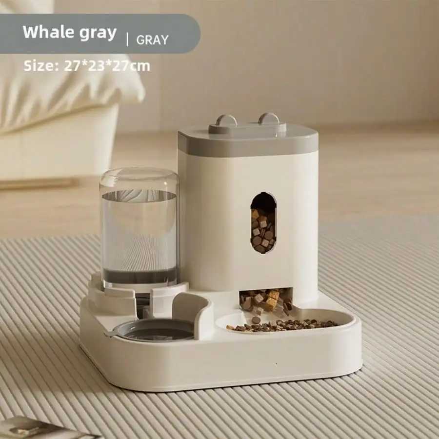Automatic Cat Feeder and Water Dispenser Pet Food Bowl Drinking Fountain for Cats and Dogs Pet Supplies M251204