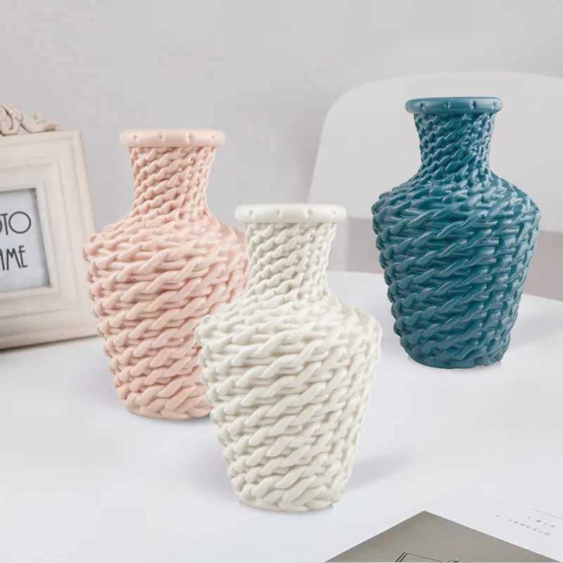Plastic Flower Vases He Decor Anti-ceramic Vases Unbreakable Imitation Arrangement European Wedding Modern Decorations Basket H251204