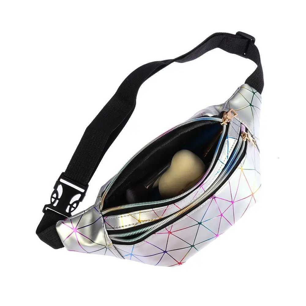 Fashion Geometric Patterns Wallet Bag Women Waist Packs Fanny Pack Pouch Hip Purse Satchel Laser Belt BagsT251204