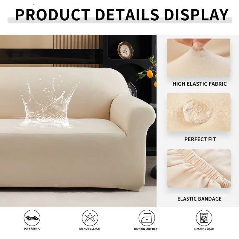 Water-Resistant Stretch Sofa Slipcover 1/2/3/4 seater L Shape Sofa Cover Universal Couch Cover Furniture Protector Slipcover 1pc M251204 - view 5