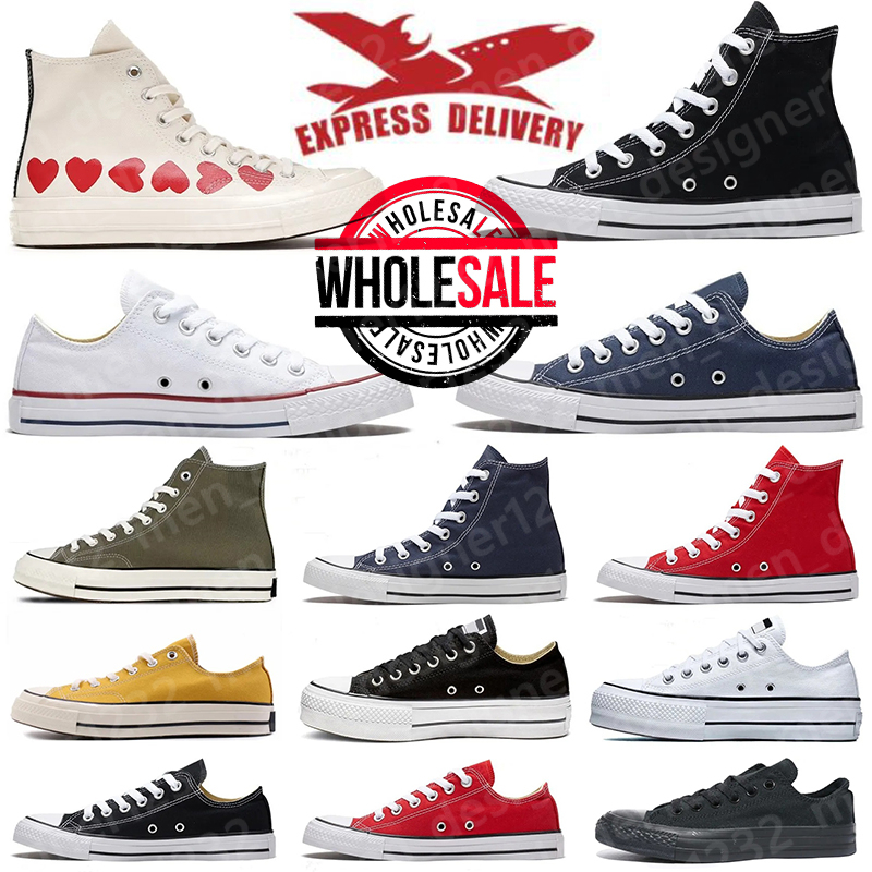 Designer Canvas Classic Platform All Star Chuck Optical White Black Red Parchment Skateboard Love Heart Sneakers Mens Womens Trainer Shoes 35-44