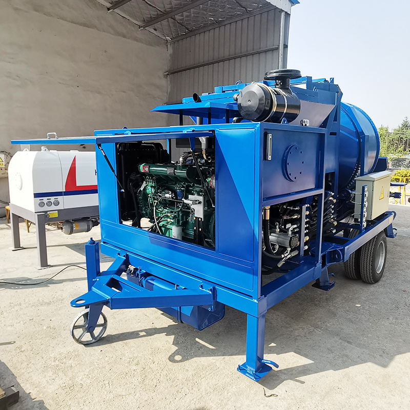 New Portable Diesel Concrete Mixer with Pump | All-in-One Solution for Efficient House Building