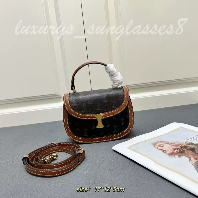 Mini Shoulder Bags Designer bags for women triomphes bag High quality Handbags genuine leather saddle bag Half Moon crossbody bags Fashion tote bag