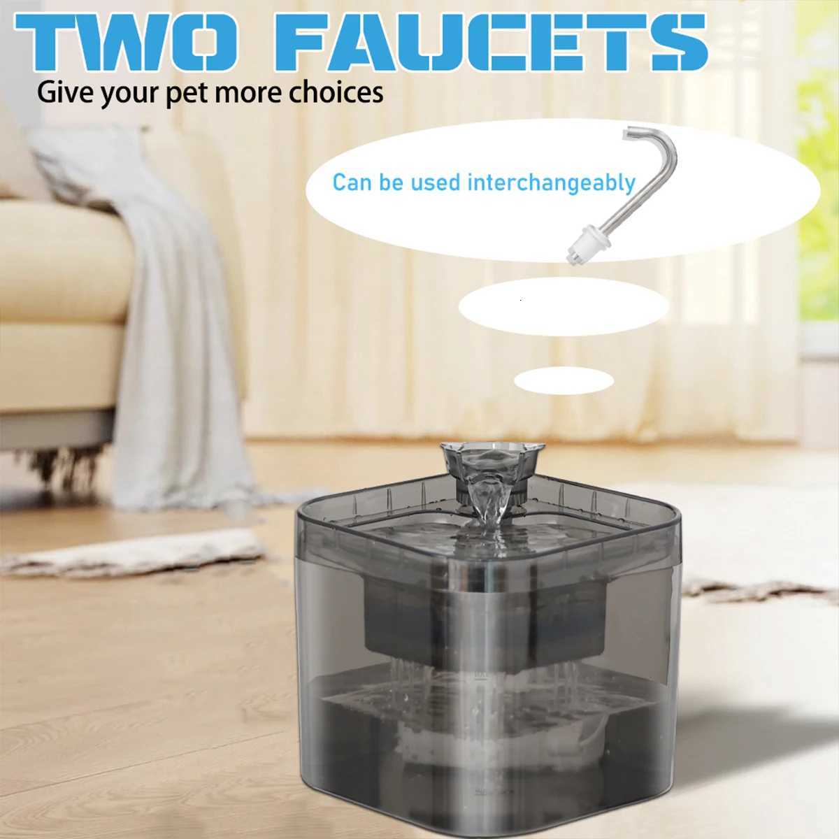 Cat Water Fountain Pet Water Dispenser for Cats Dogs Inside FiltersUltra-Quiet Pump 22L/74oz Dog Cat Dringing Fountain M251204