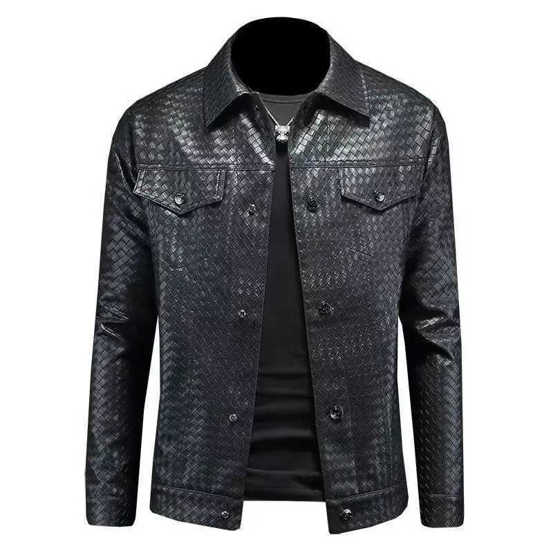 Men Leather Suit Jacket Men Slim Fit Short Coat Men Fashion Leather jacket Streetwear Casual Blazer Jackets Male OuterwearT251204