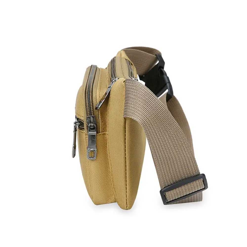 Canvas Waist Bag Multi-compartment Sports Chest Bag Small Cloth Bag Mobile Phone Bag Fitness Bag Multi-functional WalletT251204
