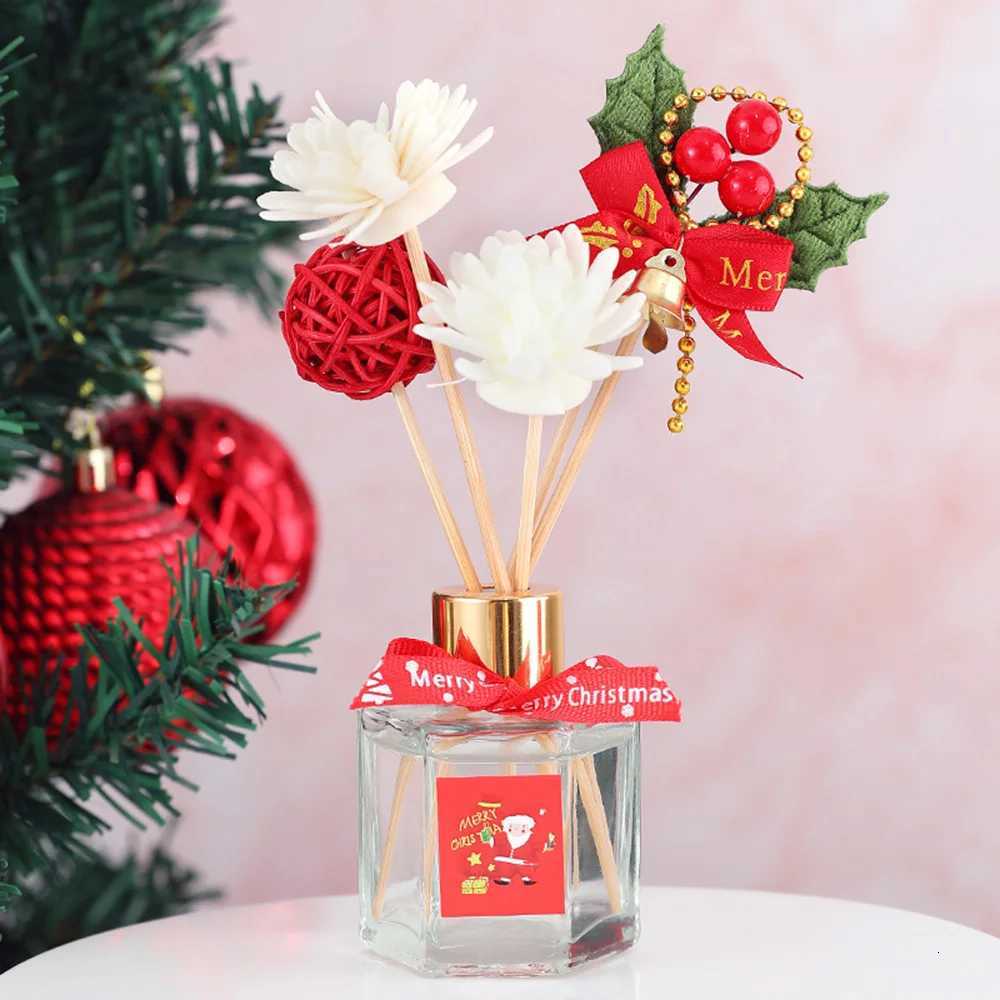 4Pcs Christmas Deodorant No Fire Fragrances Ratten Diffuser Stick For Christmas New Year Decoration Without Bottle Y251204