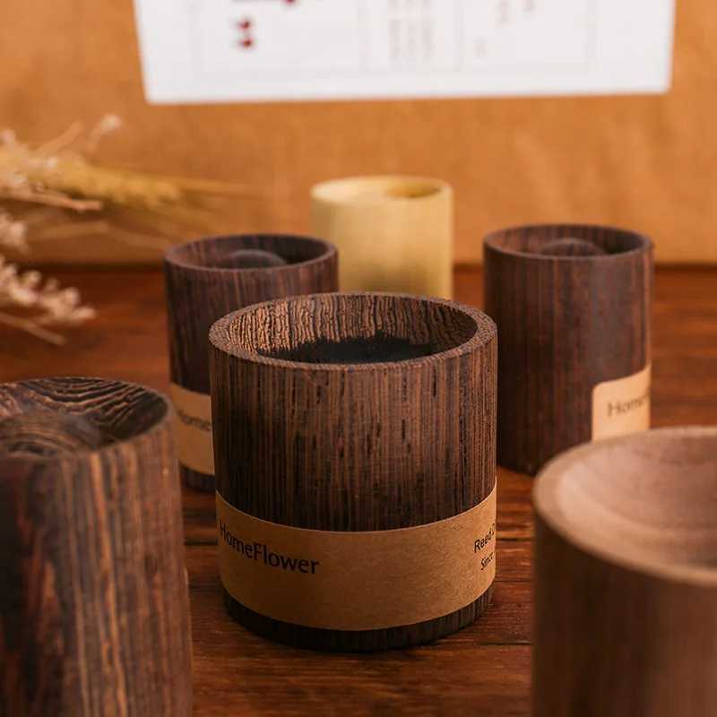 Pure Solid Wood Essential Oil Diffuser Small Elegant Desktop Car Air Freshener Aromatherapy Perfume Dispenser Home Decor Y251204