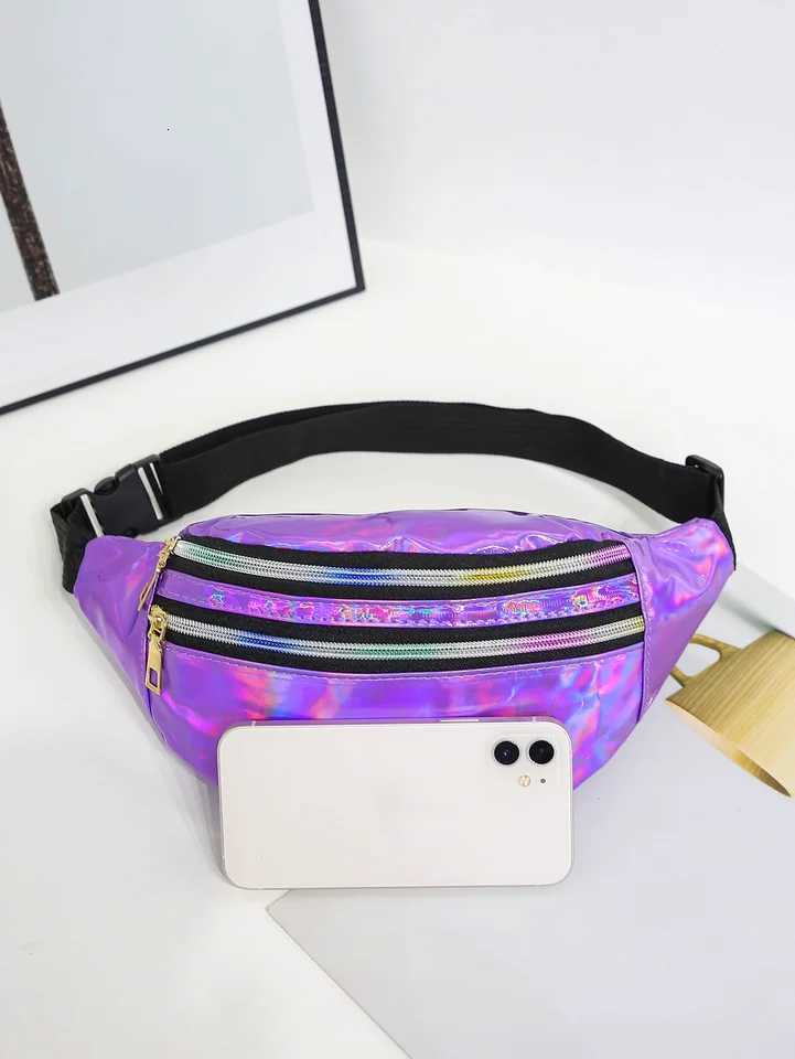 Laser Fanny Pack Belt Bag for Women Cross Body Womens Crossbody Bags Waist Bag Fashion Waist Pack Bum Bag Hiking Running TravelT251204