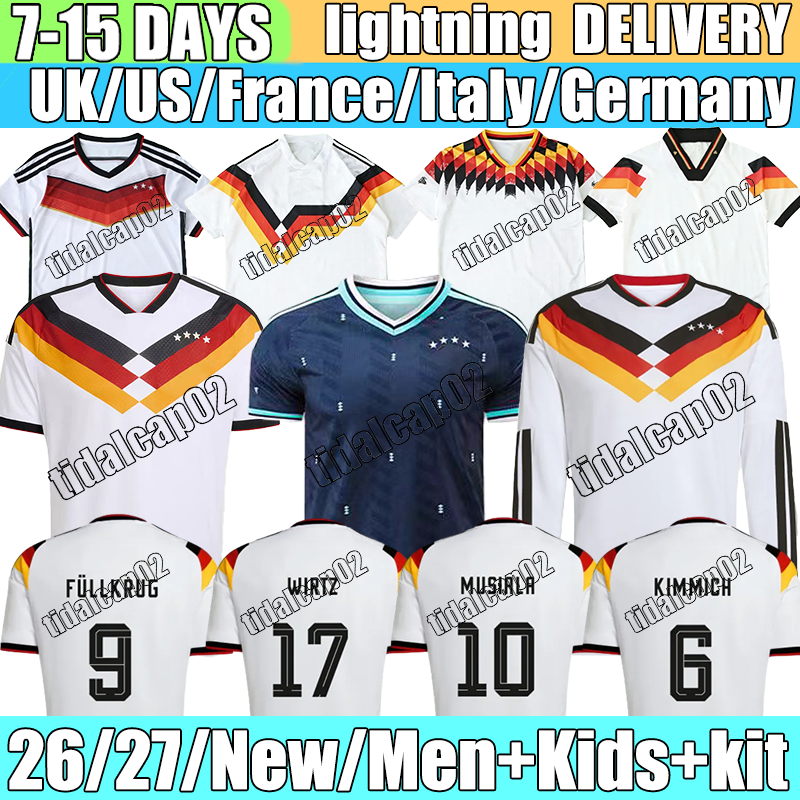 Deutschlands trikot 90 94 14 Retro triko Adeyemi Musiala RUDIGER SANE Kimmich Germany soccer jersey HAVERTZ Woltemade Wirtz football shirt Men kids kit XXXL 4XL