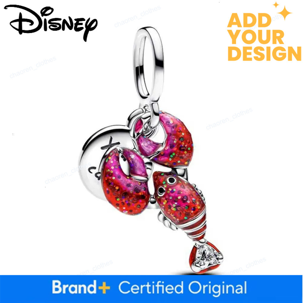 Disney 925 Silver custom Plated Pendant Beads Suitable for Original DIY Accessories Bracelet Womens Fashion Gift Jewelry Charms