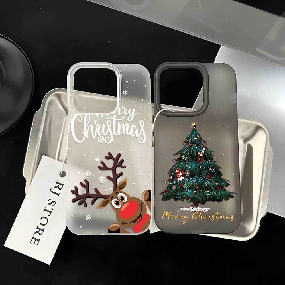 New Year Christmas Tree Snowflake Pattern Phone Case For iPhone 13 14 12 11 15 16 Pro Max 12 Mini 16 Plus 16Pro Case Cover Funda H251203