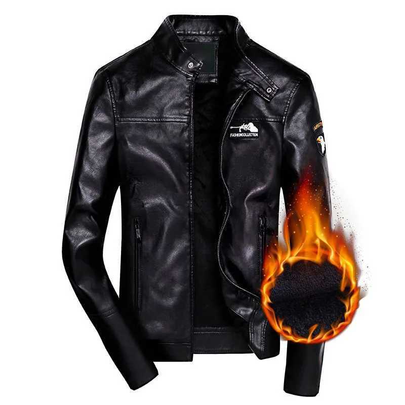 Cross border leather jacket mens youth mens thin coat slim fit plus size spring mens motorcycle leather jacketT251204