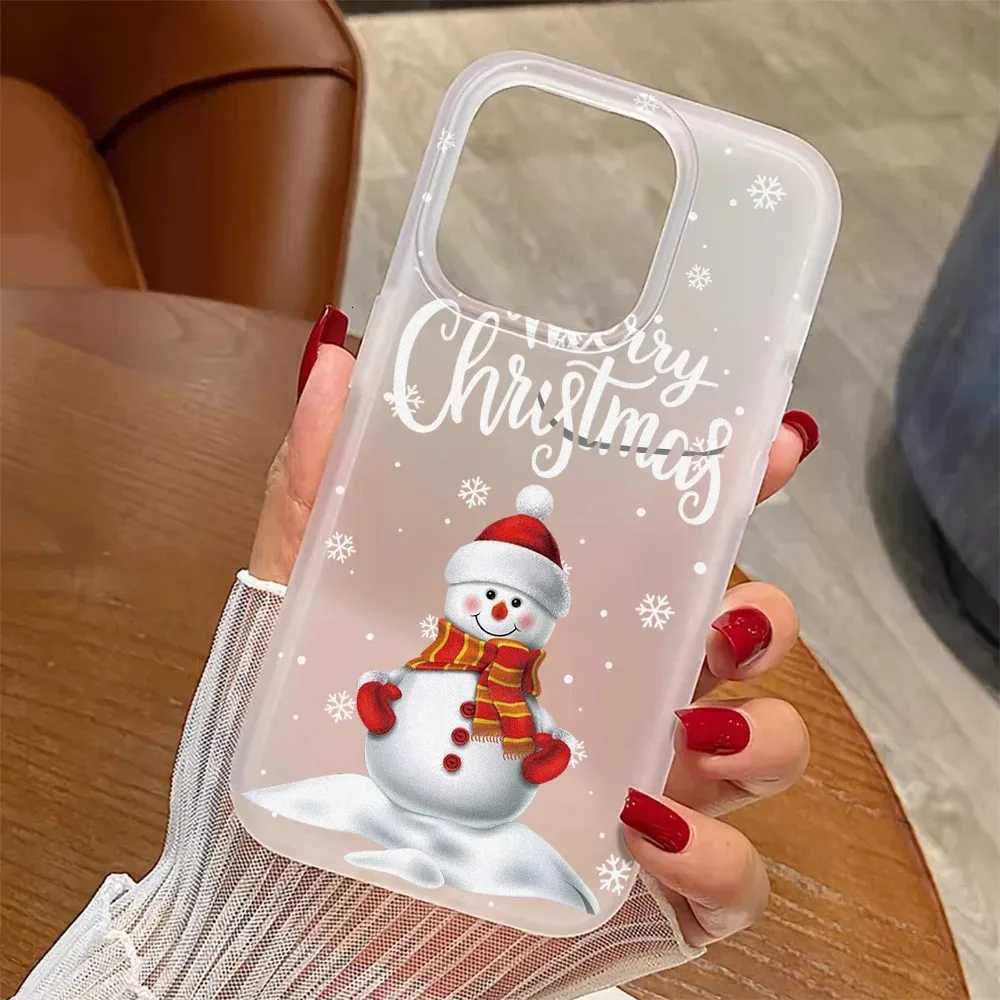 New Year Christmas Tree Snowflake Pattern Phone Case For iPhone 13 14 12 11 15 16 17 Pro Max 17 Air Phone Case Cover Funda H251203