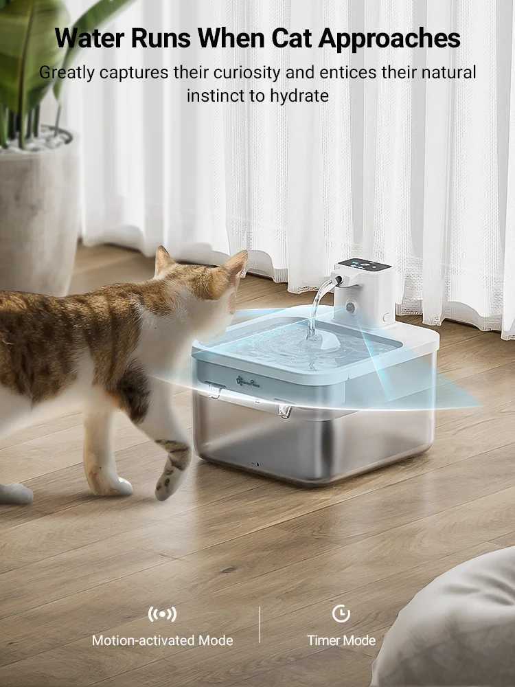 DownyPaws 25L Wireless Cat Water Fountain Battery Operated Automatic Pet Water Fountain with Motion Sensor Dog Water Dispenser M251204 - view 4