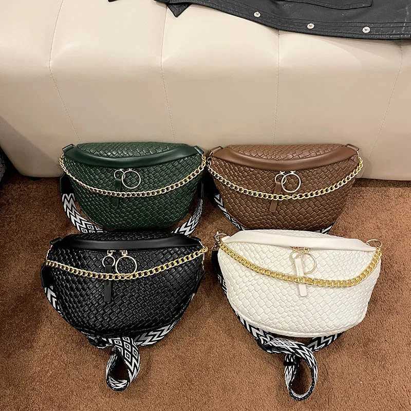 Woven pattern Waist Bag Ladies Fanny Pack High Quality Chest Bag Fashion Shoulder Bag Female Belt Purses Designer Crossbody BagsT251204