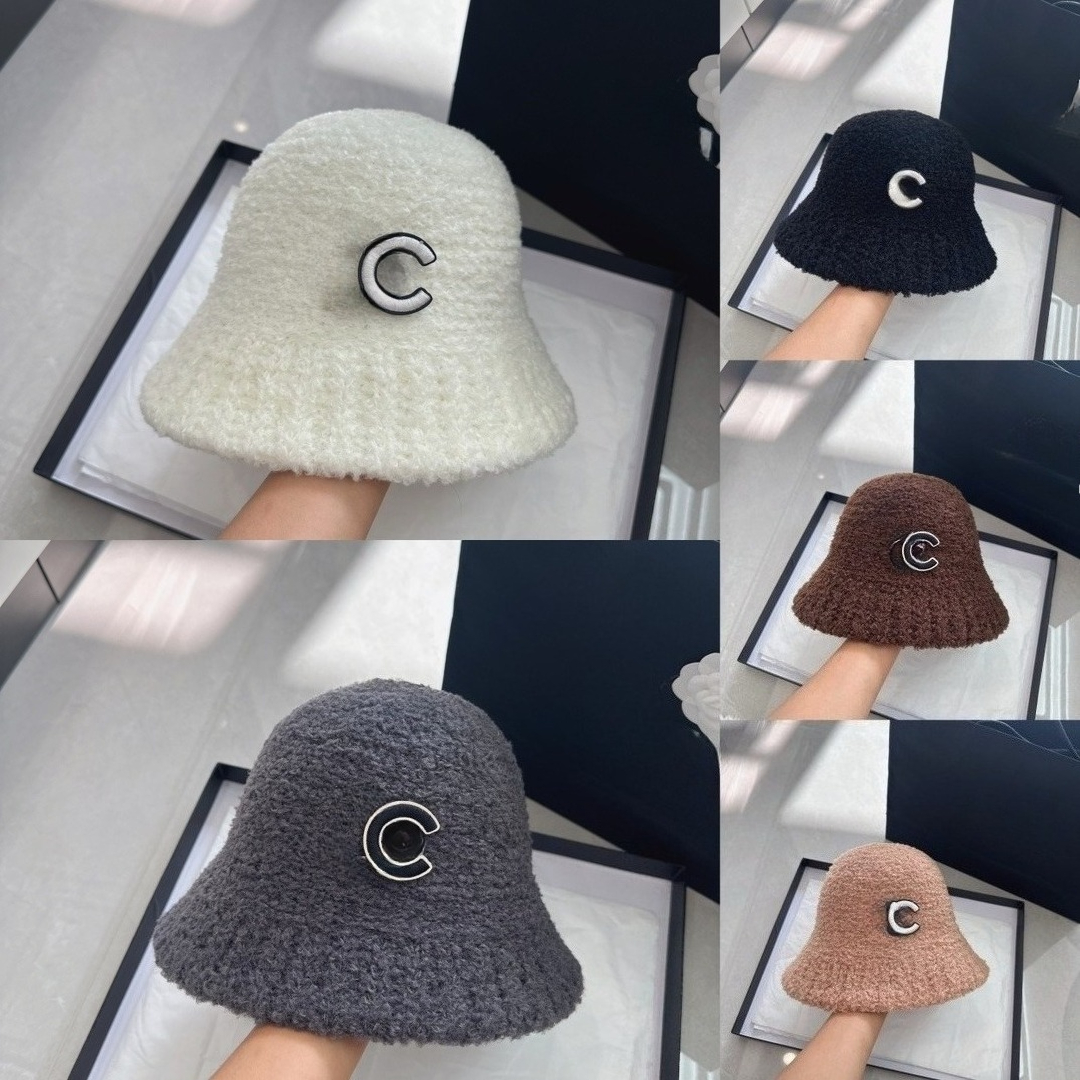 Fashion Bucket Hat Women Designer Casual Beanies Fluffy Fisher Hats Winter Fuzzy Caps Luxurys Designers Bucket Leisure Warm Cap