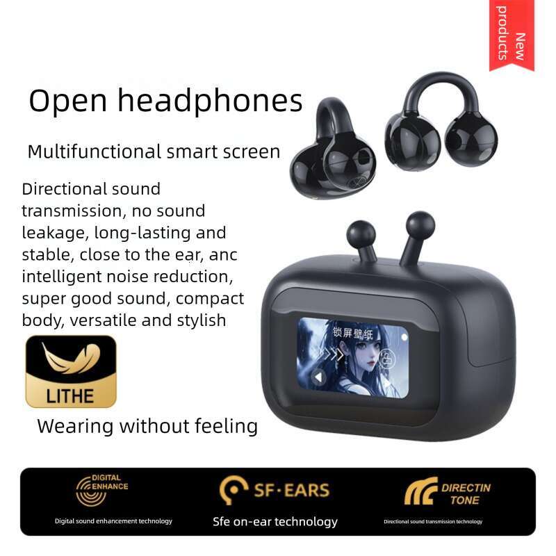 Famous Brand Cross Border Z Digital Display Touch Screen Bluetooth Ultra Long Battery Life HD Call Clip Ear Wireless Earphones