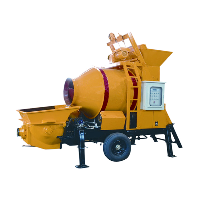 High Working Efficiency Concrete Mixer Pump Electric and Diesel Engine Trailer Concrete Mixer with Pump 100m Pipes Free