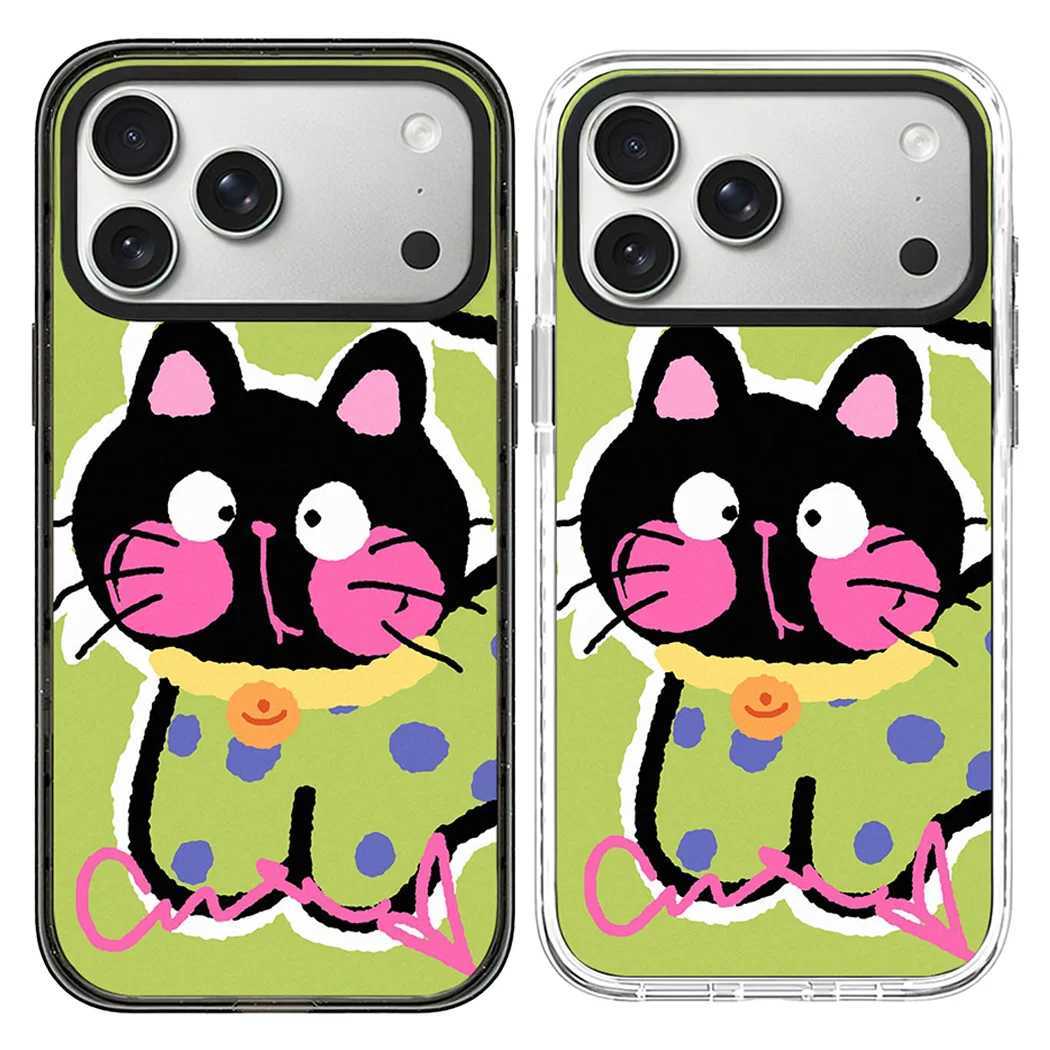 Big Face Tiger Acrylic Black Border Magnetic Case Cpatible with IPhone 17 16 15 14 13 12 Pro Max 17 Air H251203