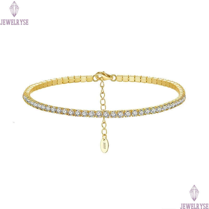 2mm diamond tennis bracelet designer woman 925 sterling silver chain white green black zirconia charm gold bracelets womens luury jewelry mother frien