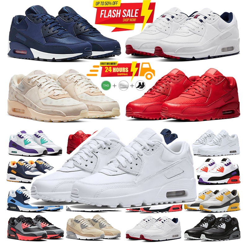 Eur 36-47 size 12.5 Classic 2026 Designer 90s Running shoes For Men Women Triple Black white Mesh Leather Trainer Breathable Cushion Surface Sneakers Sports