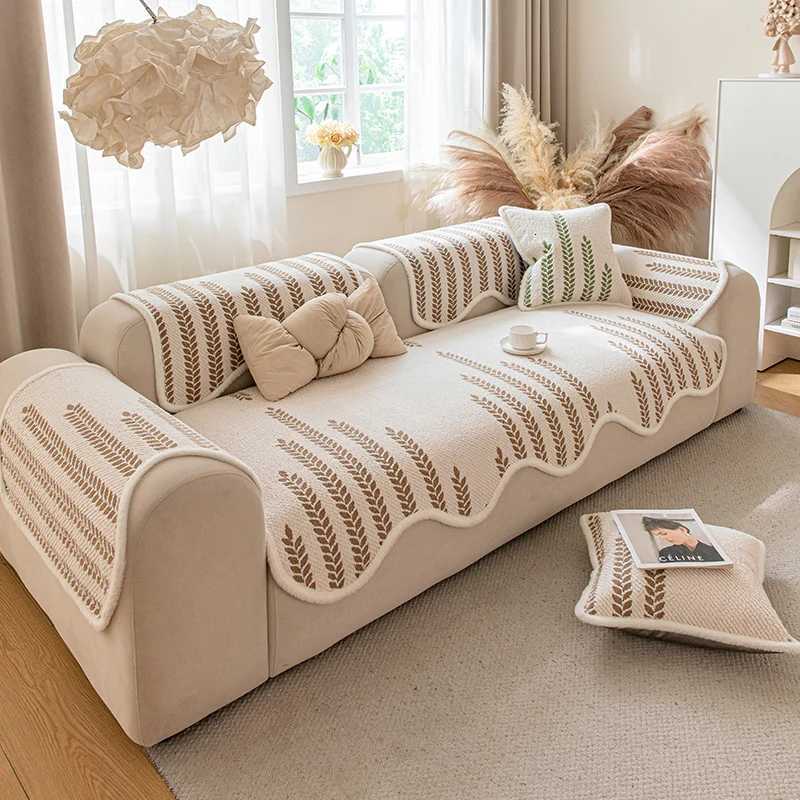 Chenille Bohemian Warm Plush Non-slip Towel INS Couch Cover Decore Home L-shaped Sofa Cushion Four Season Universal Sofa Cover M251204 - view 5