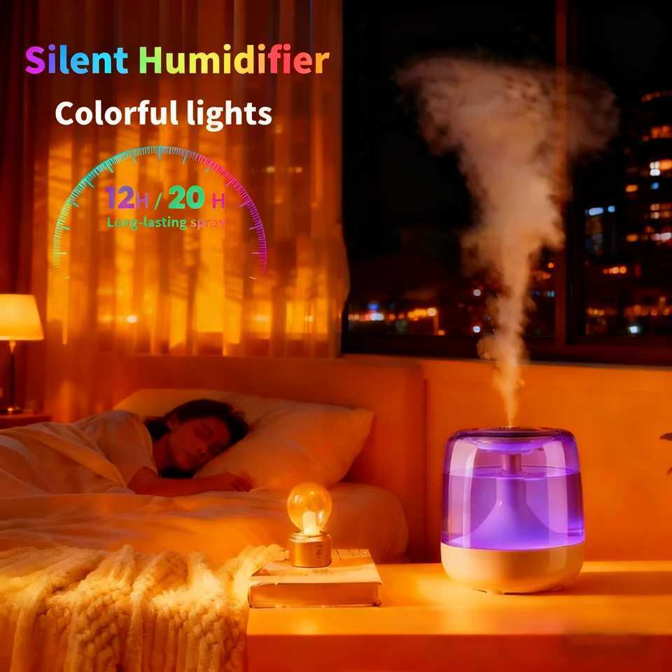Quiet and cpact mini humidifier colorf light spray aratherapy hine High fog volume USB air humidifier C251204