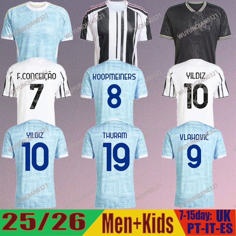 25 26 season Vlahovic LUIZ DOUGLAS FCONCEICAO soccer N.GONZALEZ Thuram yildiz Jerseys 2026 football shirt Men Kids kit Kits 2025