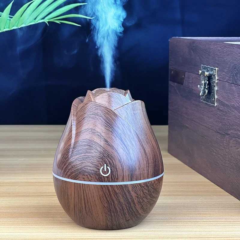 Rose wood grain humidifier USB car silent bedro water replenishment colorf gradient light aratherapy hine C251204