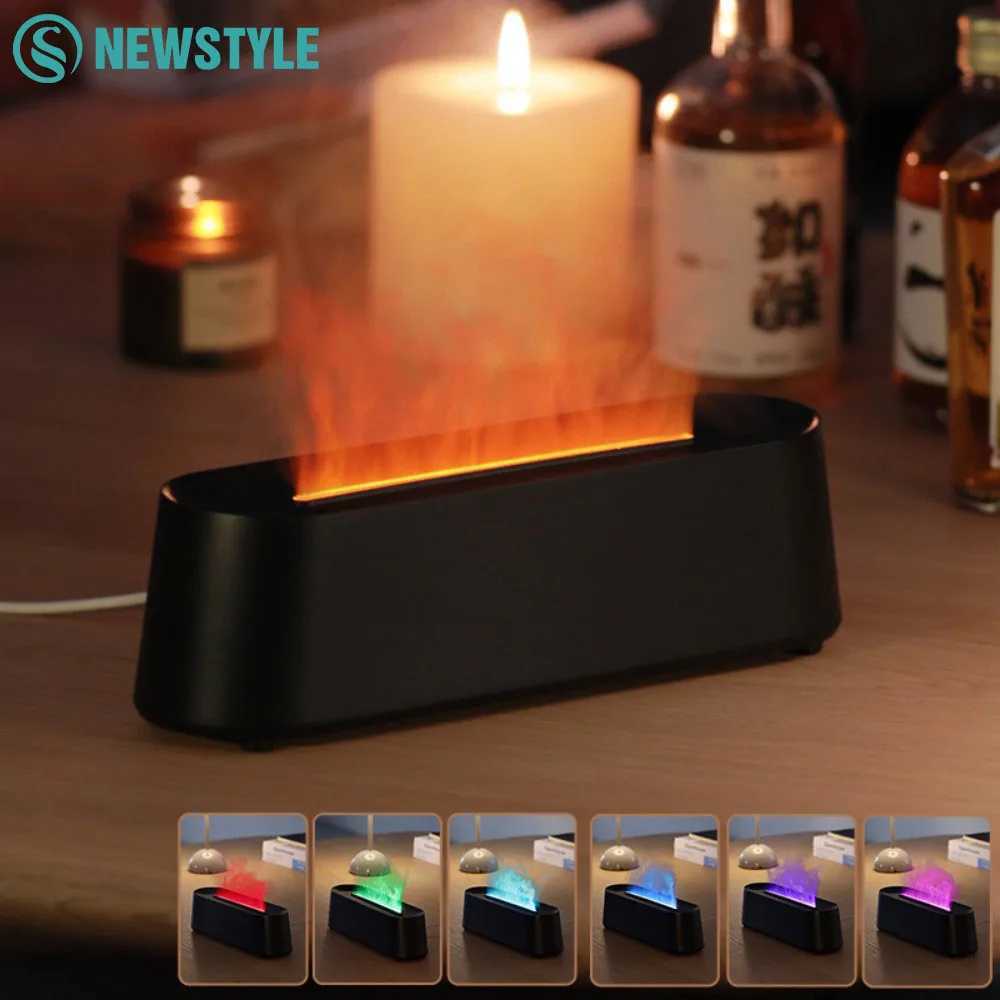 Essential Oil Ara Diffuser Mticolor Flame Humidifier Timing Protect Colorf Ambient Light He Air Humidifier Ara hine C251204