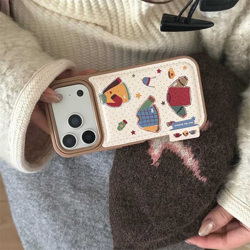 Autumn and Winter collection Sweater Phone Case For iPhone 17 Pro cases leather 16 15 14 Pro Max Back Cover Mirror Shockproof H251203