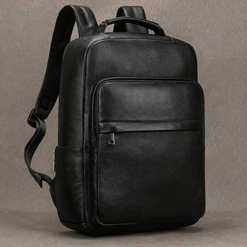 Luxury Bag Designer Hot Sale Men Laptop Genuine Waterproof Backpack Fashion Travel Bags School Bag Leather Bookbag Daypack