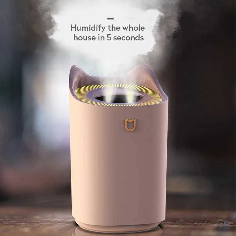 Mi 3L Air Humidifier Essential Oil Ara Diffuser Double Nozzle With Colof LED Light Humidifiers Aratherapy Diffuser C251204