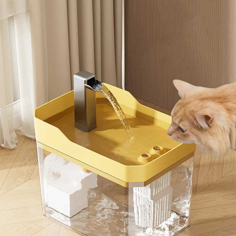 Hot transparent pet water dispenser plug-in automatic water drinker circulating and flowing out water smoothly pet water drinker M251204