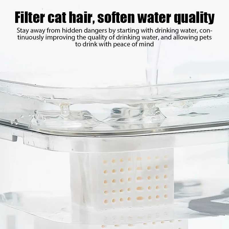 Ultra-Quiet Cat Water Fountain Auto Filter Cat Drinker USB Electric Mute Recirculate Filtering Drinking for Cats Water Dispenser M251204