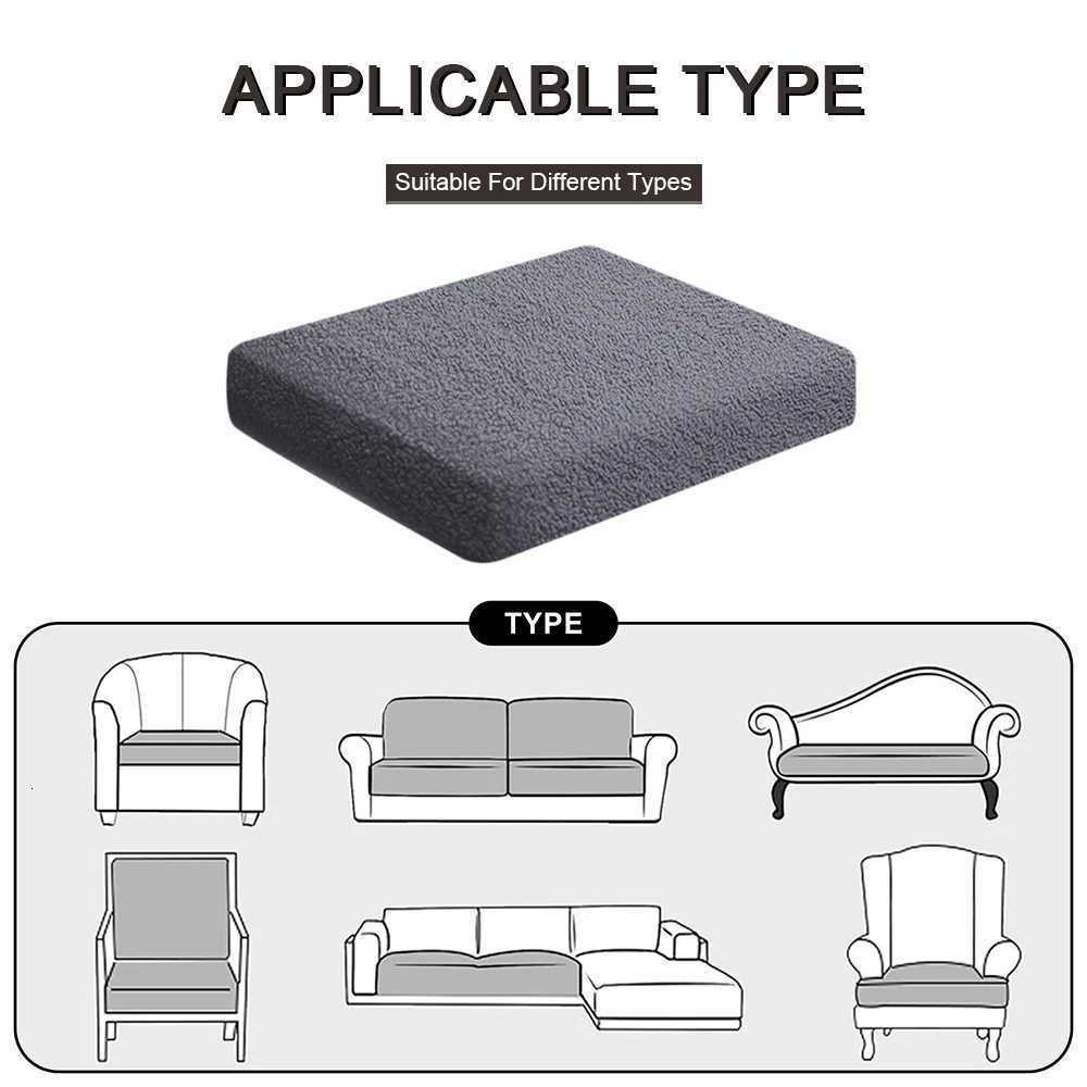 Velvet Sofa Cover Three-Dimensional Thickened Warm Living Room Sofa Cushion Non-Slip Massage Plush Sofa Back Cushion M251204 - view 3