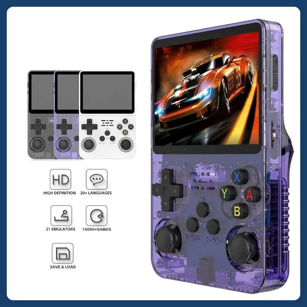 R36S Retro Handheld Video Game Console 35Inch IPS Sn Portable Pocket Video Game Console 64GB 20000 Games Arkos System H251204