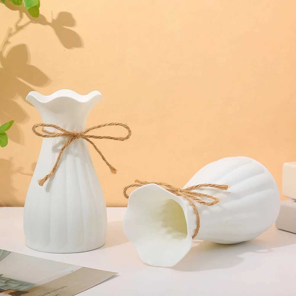 New Living Ro Anti-Ceramic Ceramic Flower Pot Imitation Ceramic Plastic Flower Vase Simplicity Flower Vase H251204