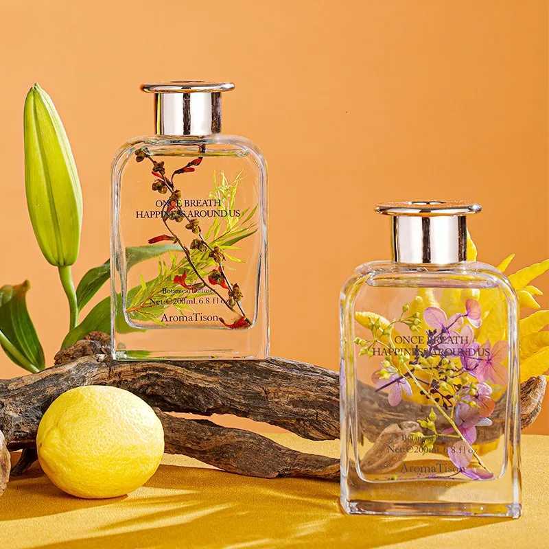 Preserved Flower Flameless Reed Diffuser - Natural Plant Aromatherapy for Home/Office Scent with Bamboo Sticks Y251204