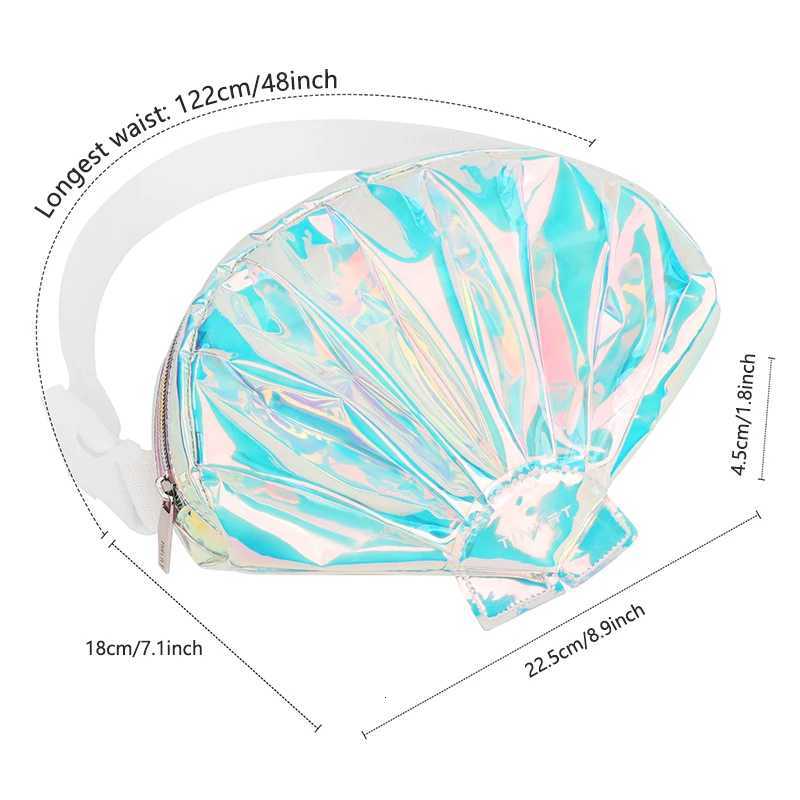 TINYAT Waterproof TPU Waist Bag for Women Laser Crossbody Bag Beach Lightweight Summer Shell Bag Female Fashionable TravelT251204