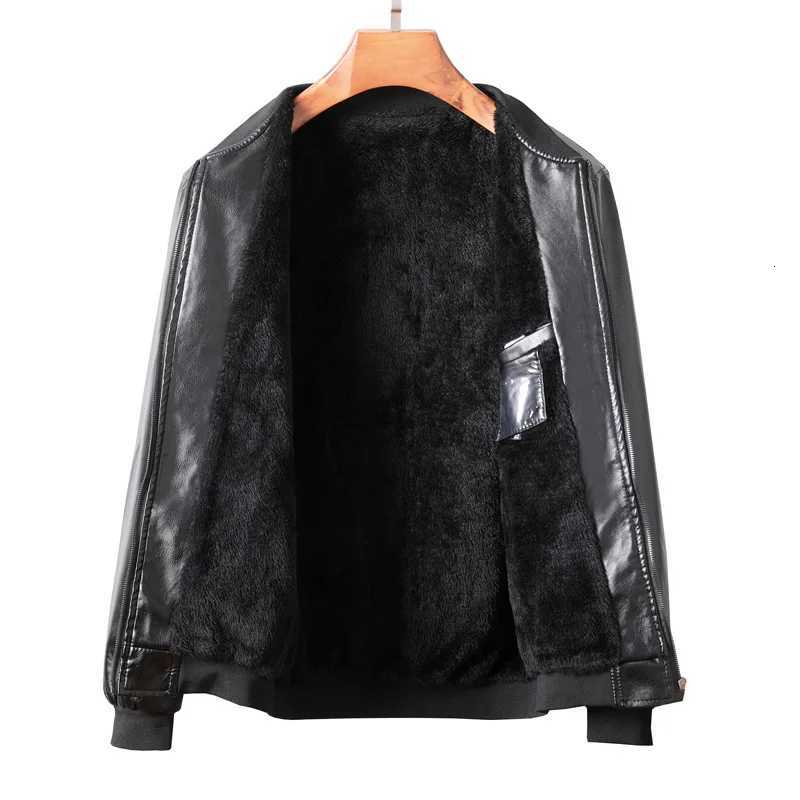 New Winter Men Slim Fit Casual Leather Jackets Coats Good Quality Male Fleece Warm PU Leather Coats Mens Clothing Size 3XLT251204