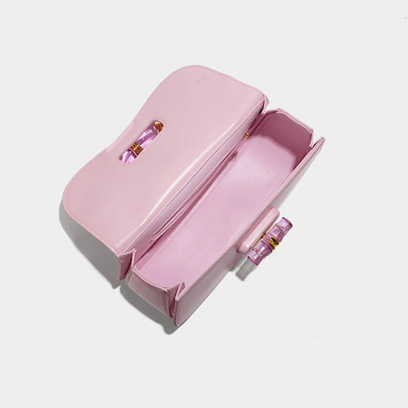 Womens Bamboo Handle Saddle Bag Crystal Accent Crossbody Purse Retro Chic Leather Clutch for Women 251202