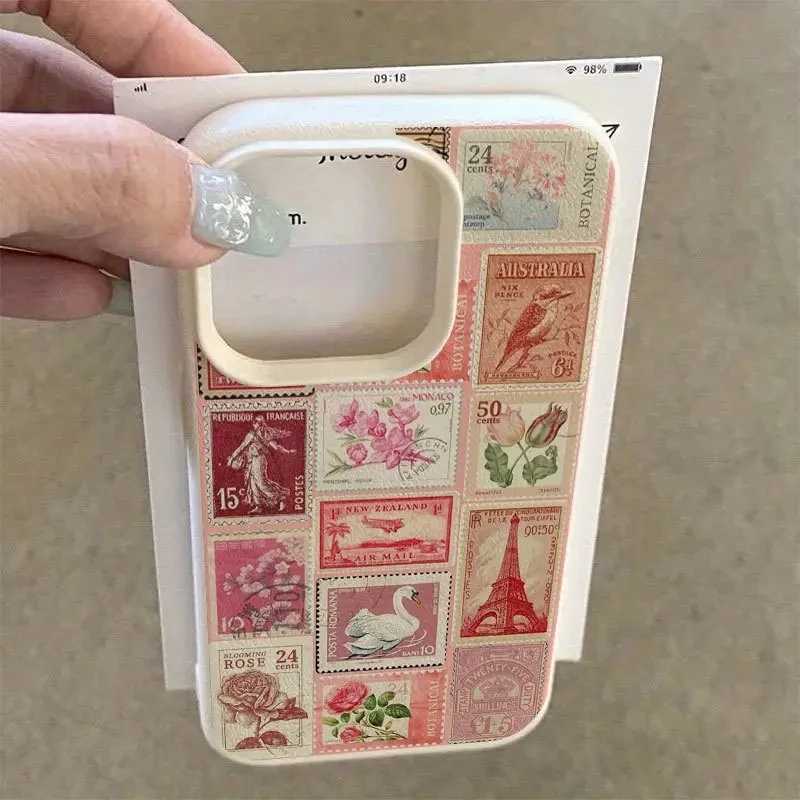 Vibrant Retro Stamp Lichee Design Phone Case For iPhone 17 16 15 14 Pro Max Plus Air 11 12 13 16 Plus XR XS 16E Shockproof Cover H251203